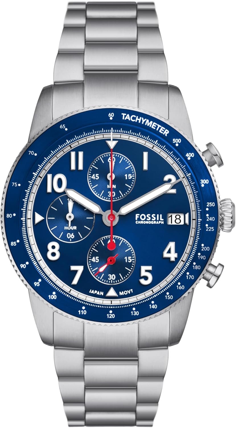 Fossil Men's Sport Tourer Quartz Stainless Steel Chronograph Watch