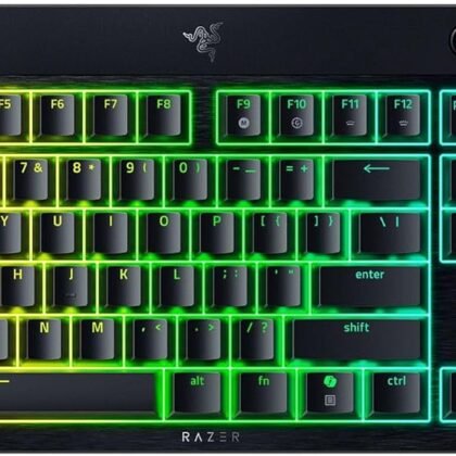 Razer BlackWidow V4 Low Profile HyperSpeed Wireless Gaming Keyboard: Orange Mechanical Switches - 2.4GHz Wireless & Bluetooth - Multi-Function Roller - 11 Control Buttons - Long Battery Life