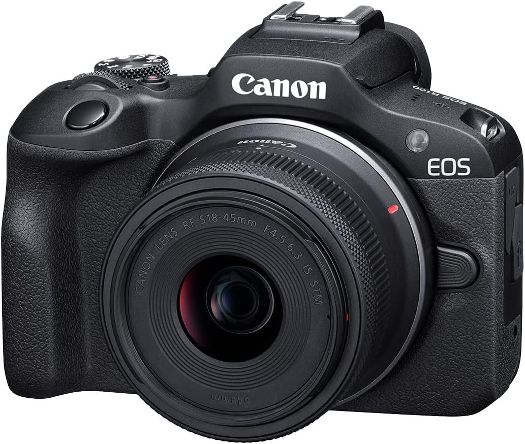 Canon EOS R100 Mirrorless Camera RF-S18-45mm F4.5-6.3 is STM Lens Kit, 24.1 Megapixel CMOS (APS-C) Sensor, 4K Video, RF Mount, Black - Image 2