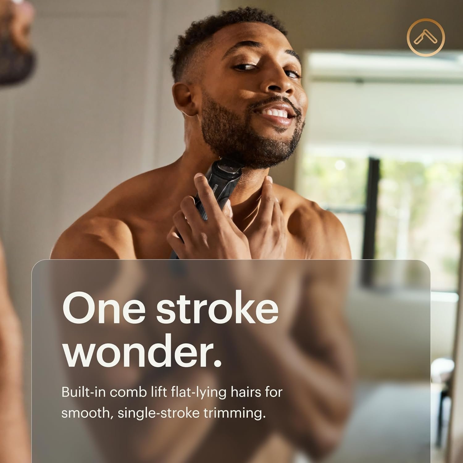 MANSCAPED® The Beard Hedger® Premium Men's Beard Trimmer, 20 Length Adjustable Blade Wheel, Stainless Steel T-Blade for Precision Facial Hair Trimming, Cordless Waterproof Wet/Dry Clipper - Image 6