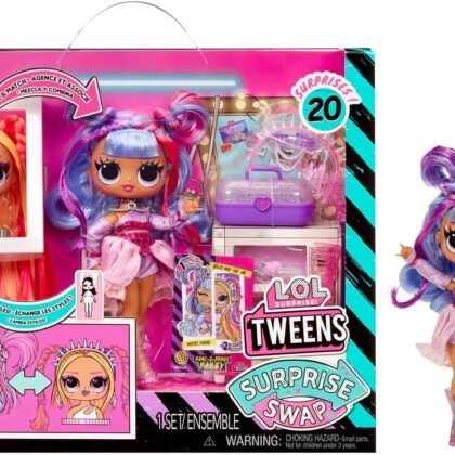 L.O.L. Surprise! Tweens Surprise Swap Fashion Doll Buns-2-Braids Bailey with 20+ Surprises Including Styling Head and Fabulous Fashions and Accessories – Great Gift for Kids Ages 4+