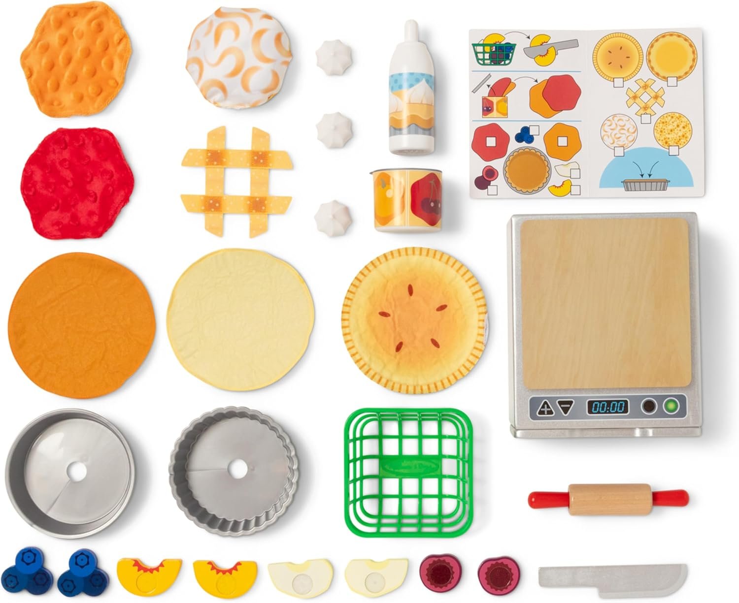 Melissa & Doug Make and Bake Pies Pretend Play Food Set and Wooden Oven with Squishy Dough for Ages 3+ - FSC Certified - Image 4