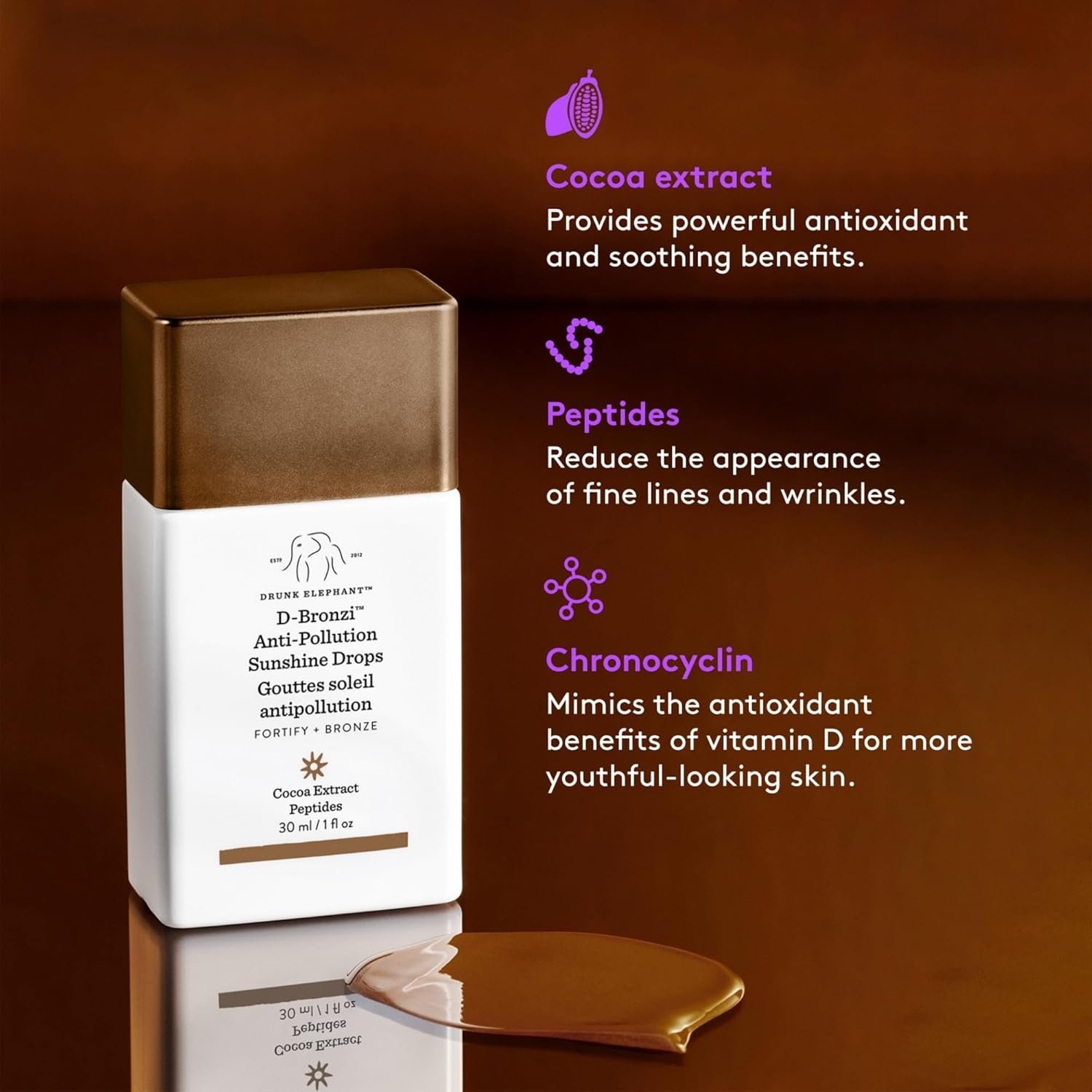 Drunk Elephant D-Bronzi Sunshine Drops - Bronzing Color Serum Drops - Clean Clinical Skincare - Cruelty-Free - Dermatologist-Tested - Free of Essential Oils, Silicones, and Fragrance - Image 5