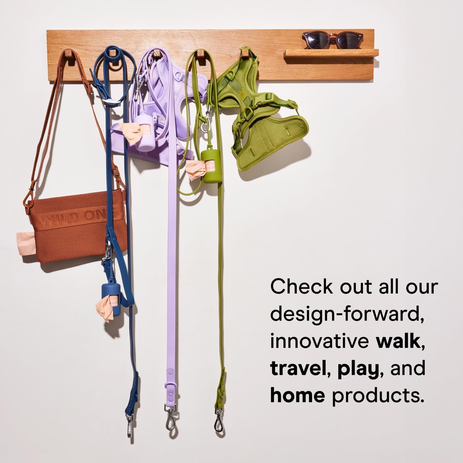 Wild One Treat Pouch, Fanny Pack or Cross-Body Bag, Made from Recycled Knit, Poop Bag Dispenser - Image 9