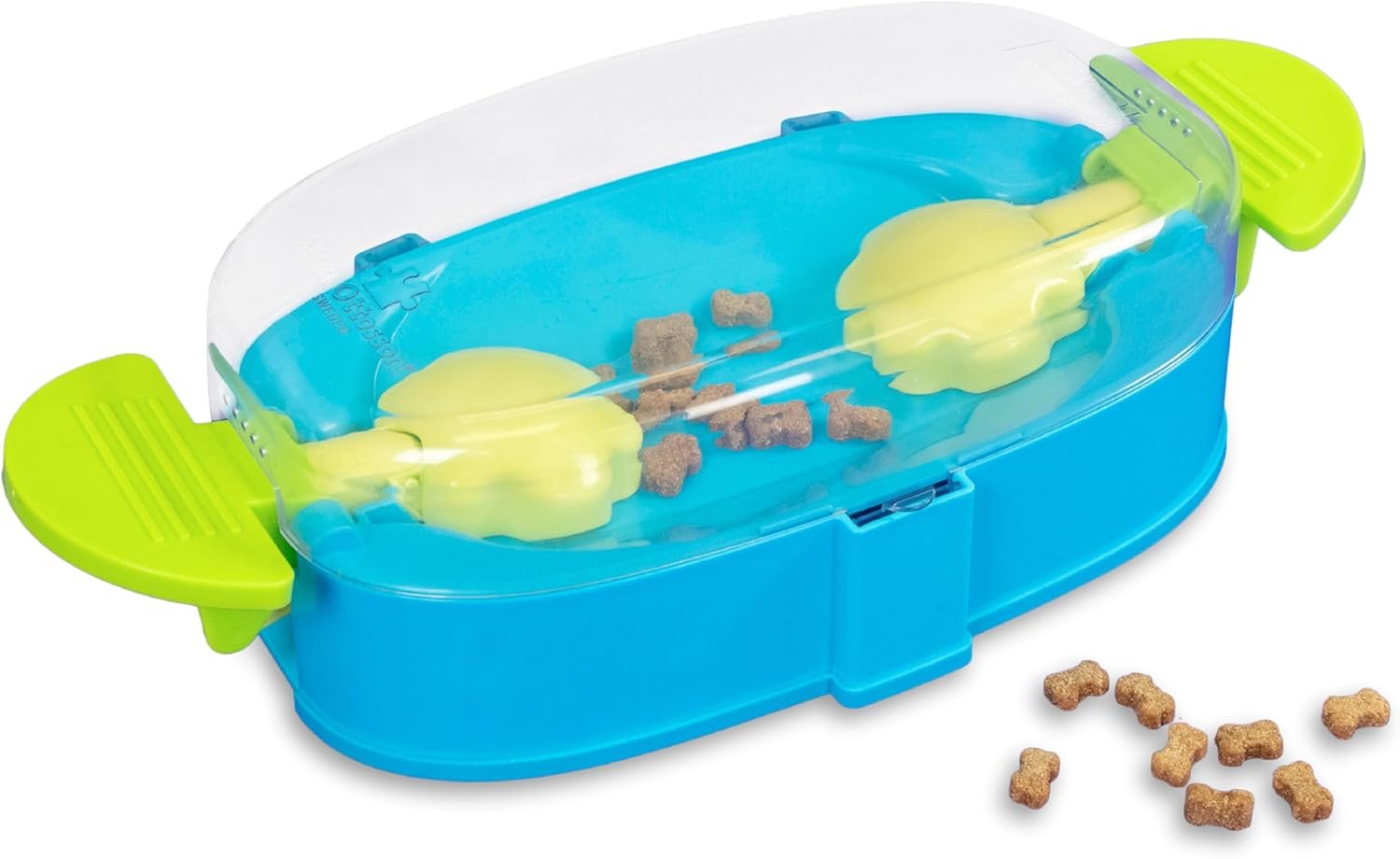 Outward Hound Nina Ottosson Paw N' Play Interactive Dog Treat Puzzle, Level 2 Intermediate Dog Enrichment Dog Toy, Blue, Small