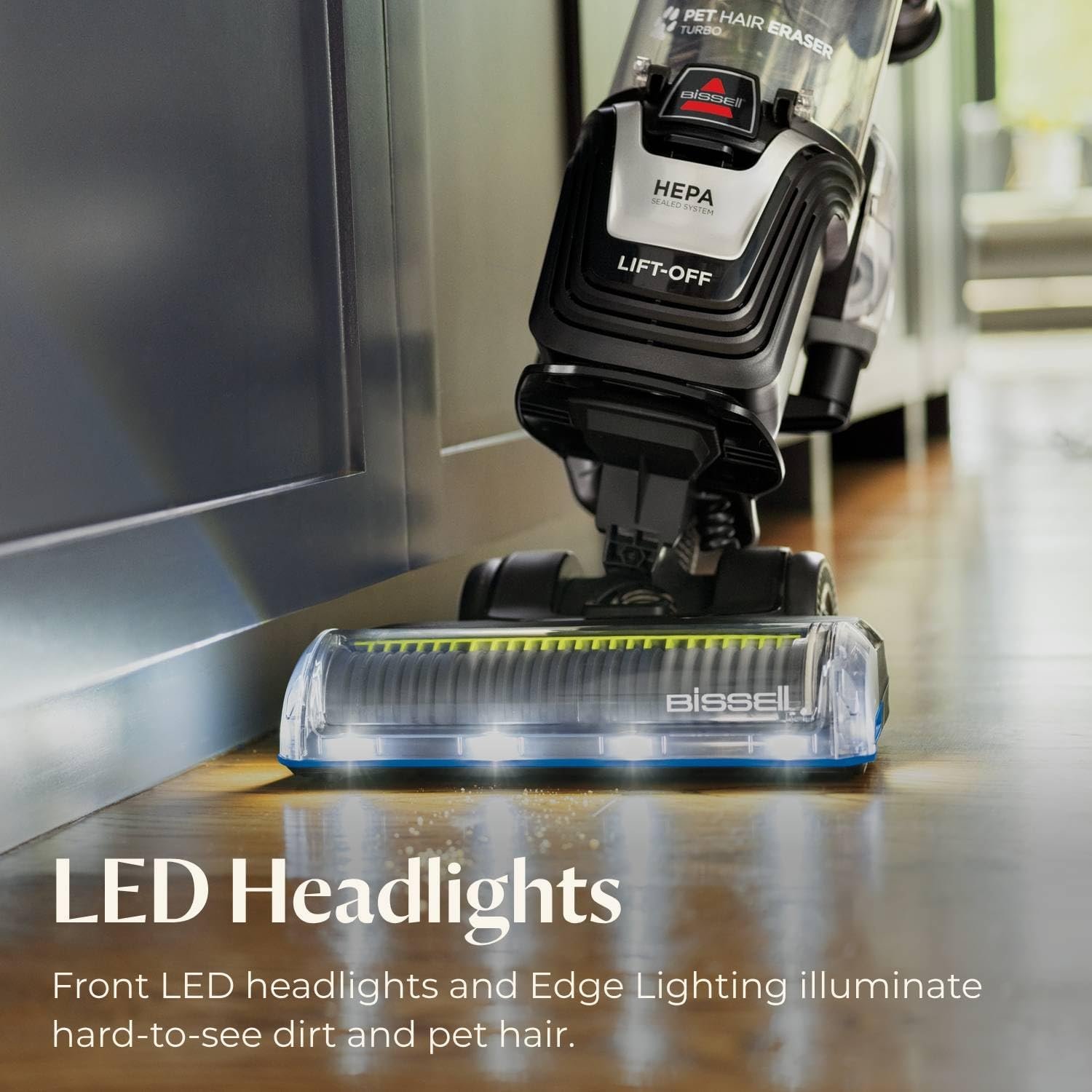 Bissell Pet Hair Eraser Turbo Lift-Off Vacuum, w/Self-Cleaning Brush Roll, HEPA Filtration, Powerful Pet Hair Pickup with TurboBrush Pivot Tool & LED-lit dusting Brush & Crevice Tool, 3774F - Image 5