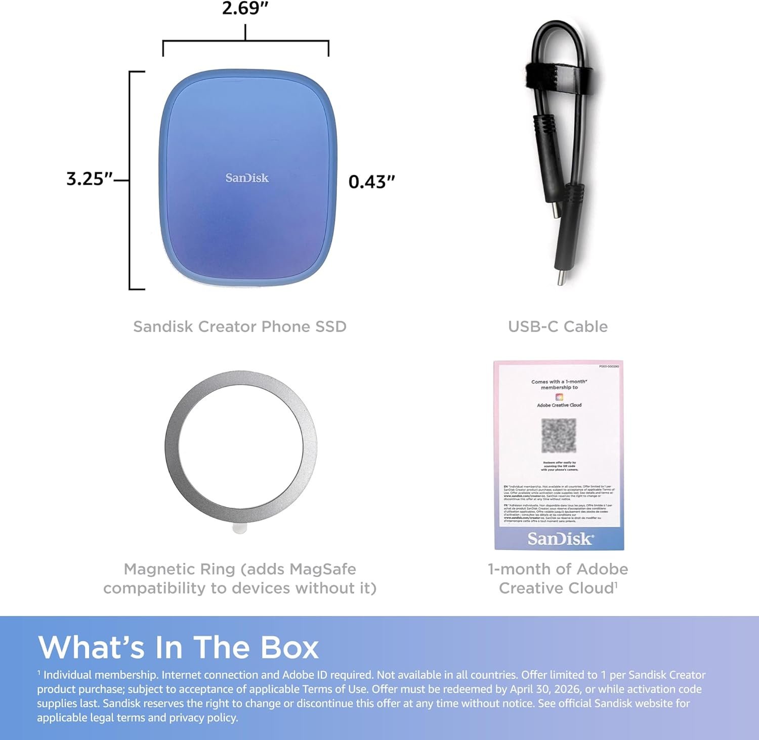 SanDisk 1TB Creator Phone SSD - Up to 1,000 MB/s - Compatible with MagSafe for Your USB-C Smartphone - Shoot in ProRes with iPhone 15 Pro/Pro Max and iPhone 16 Pro/Pro Max - SDSSDE62C-1T00-G25 - Image 5