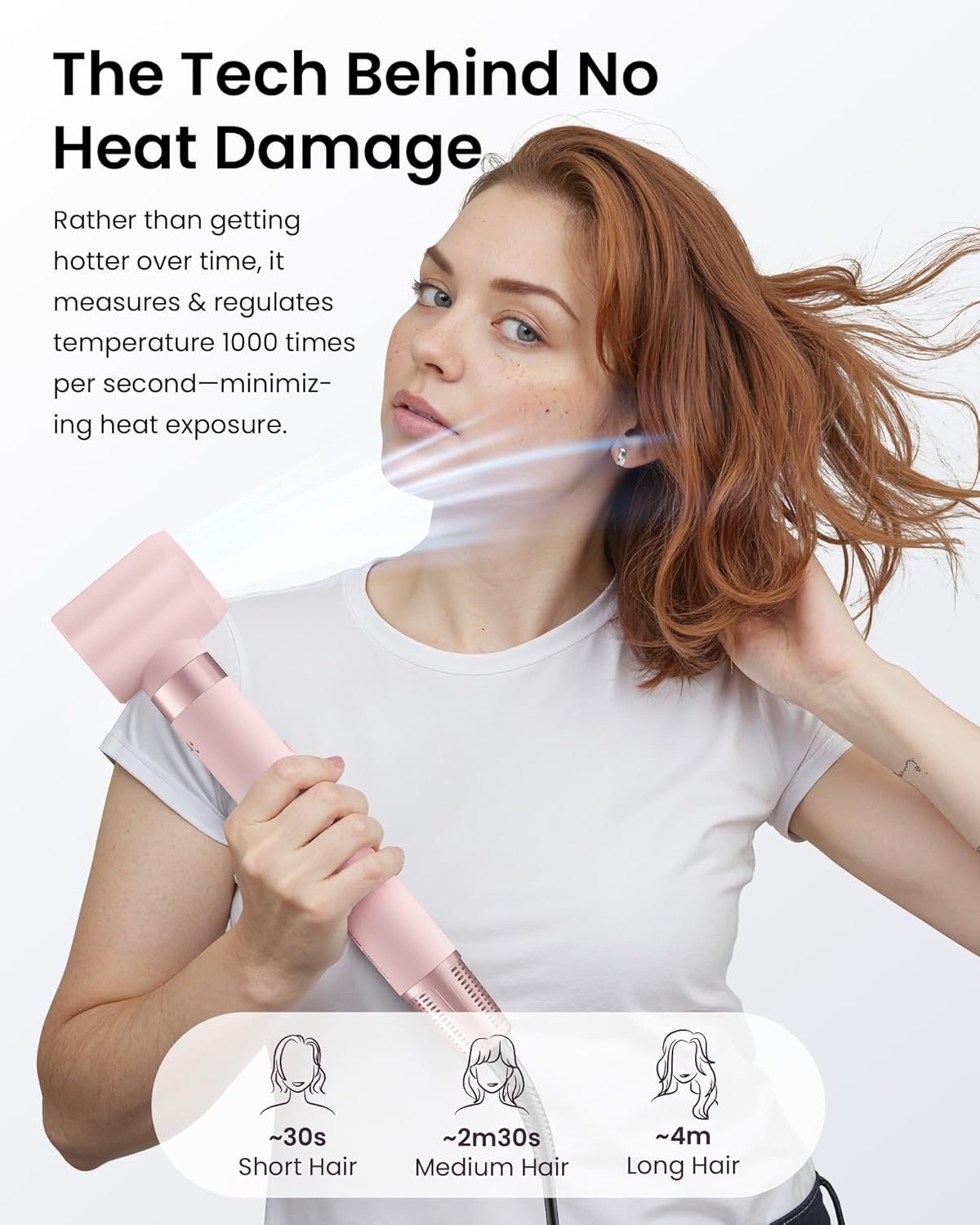 5 in 1 Hot Air Styler Wrap – High-Speed Hair Dryer Brush with Auto Wrap Curlers, Fast Drying & Frizz-Free Styling, No Heat Damage, Volumizing Brush with Travel Bag Gift for Women - Image 3