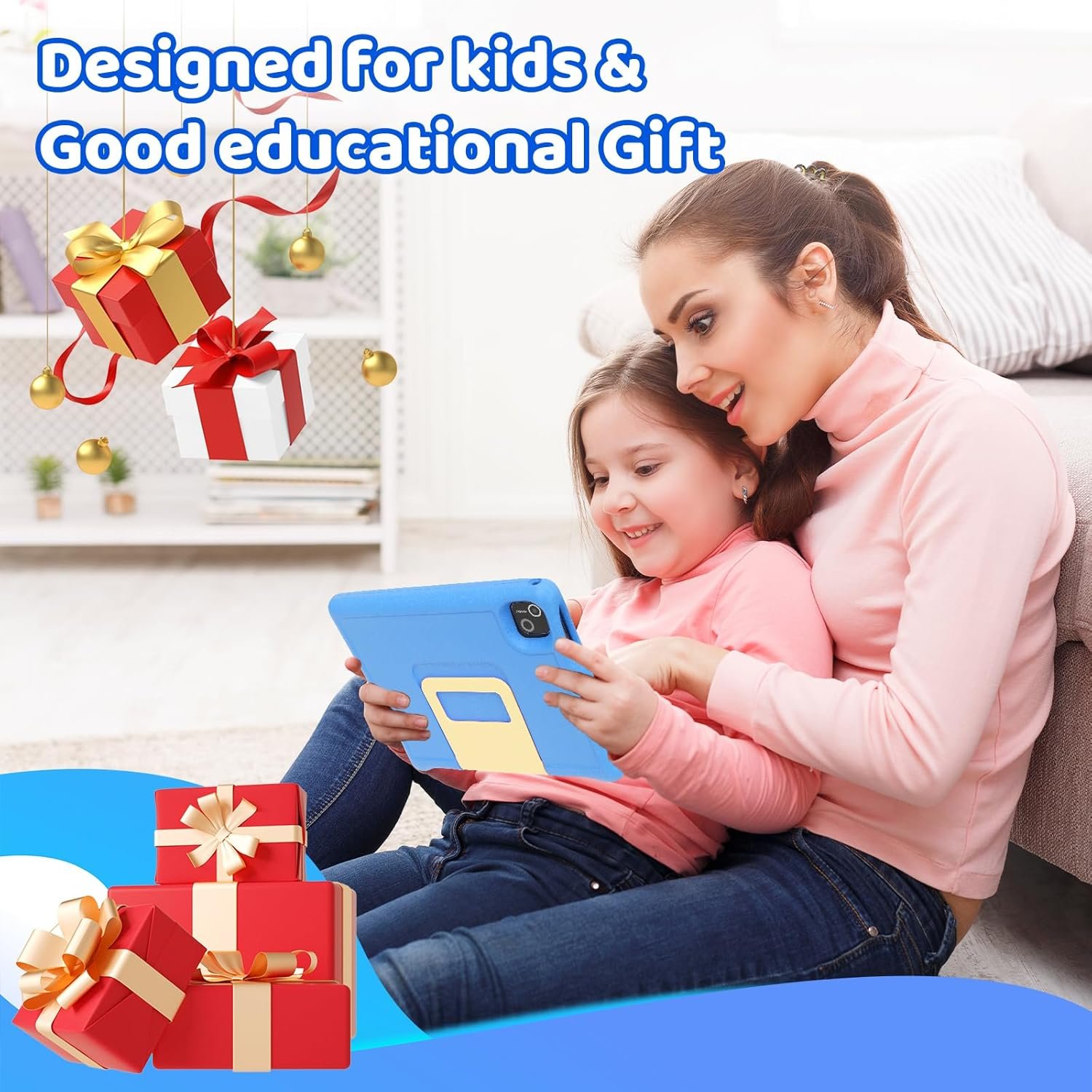Gleeso Kids Tablet, Android 15 Tablet for Kids 10 inch Octa-Core with Case, 128GB 1TB TF Card Expandable for Toddler Children, Parental Control, Dual Camera, WiFi,Gift(Blue) - Image 7