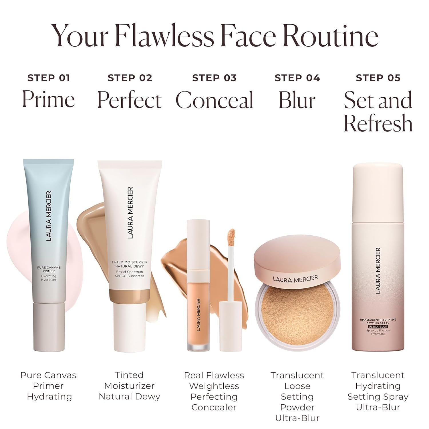 Laura Mercier Translucent Hydrating Setting Spray Ultra-Blur, Micro-Fine Blurring Face Mist, 24HR Shine Control, Natural Finish, Smudge & Transfer-Proof, Infused with Hyaluronic Acid + Niacinamide - Image 6