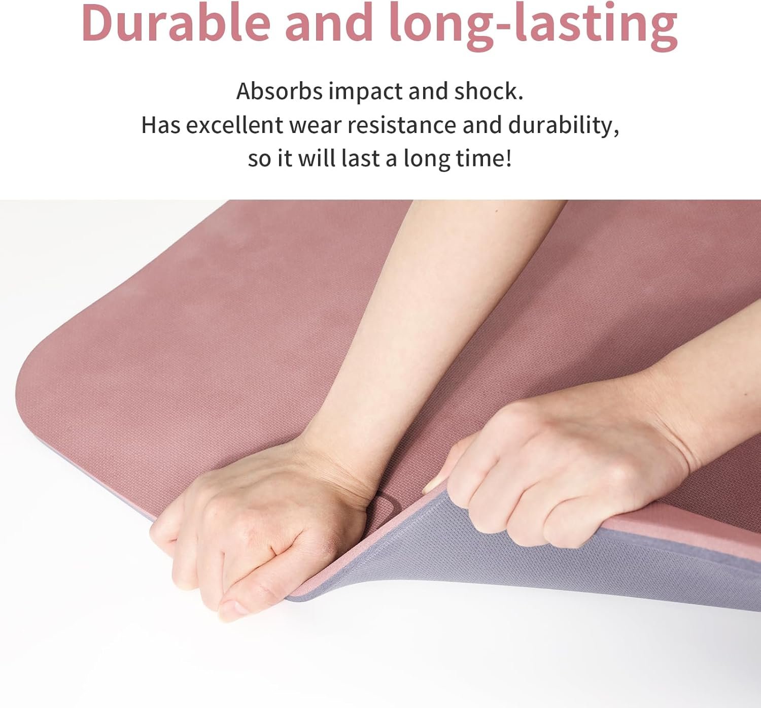 Yoga Mat Non Slip Anti-tear,extra thick-2/5 inch(10MM)High Resiliency Professional POE Yoga Mats for Women Men Kids,72"x24"inch,Workout, Yoga, Pilates and Floor Exercise, with Carrier Strap - Image 4