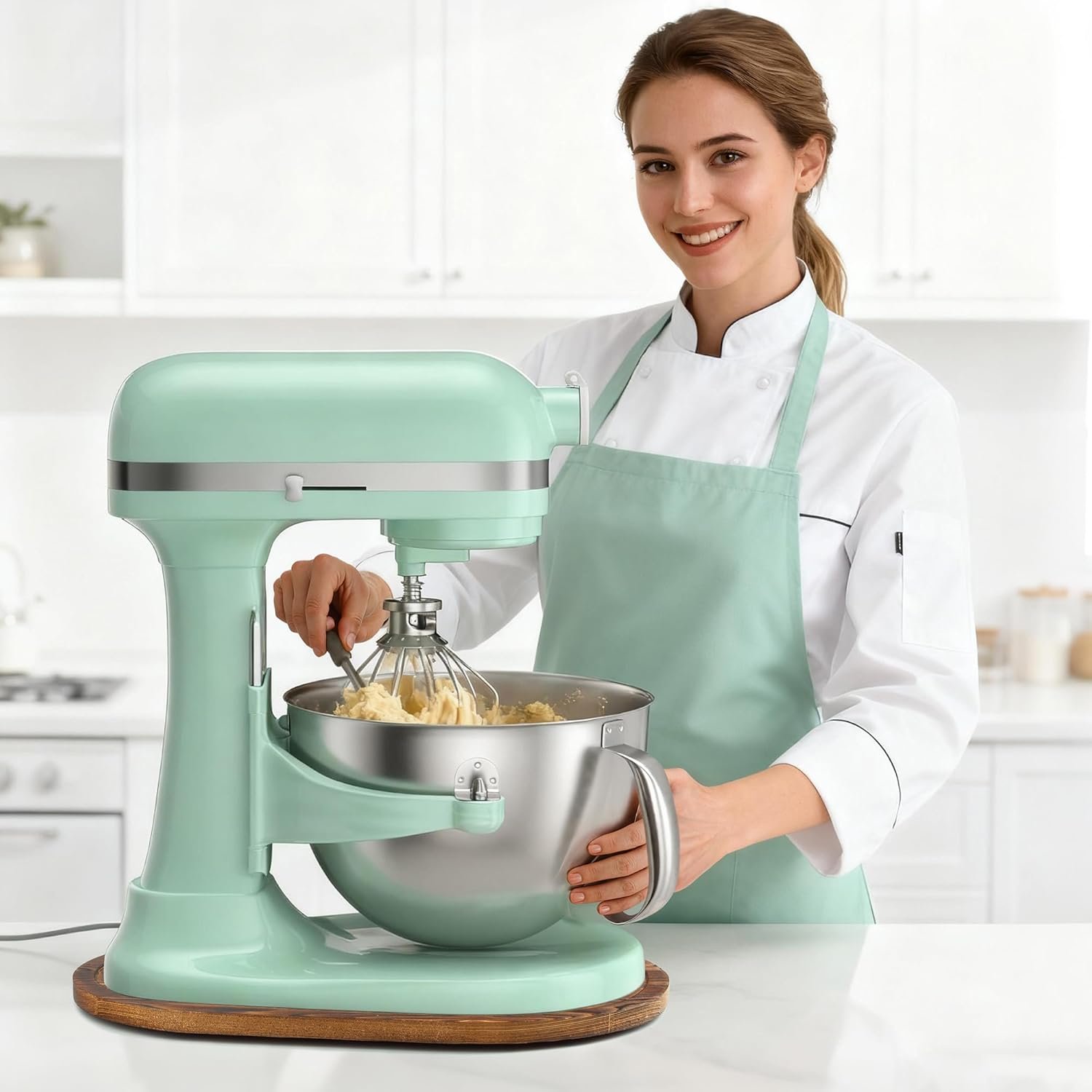 Mixer Slider Mat, Pine Wood Sliding Tray for KitchenAid 4.5 & 5 Qt Stand Mixers, Anti-Slip Moving Mat & Countertop Protector, Kitchen Accessories and Attachments for Artisan Series (5-8 QT) - Image 7