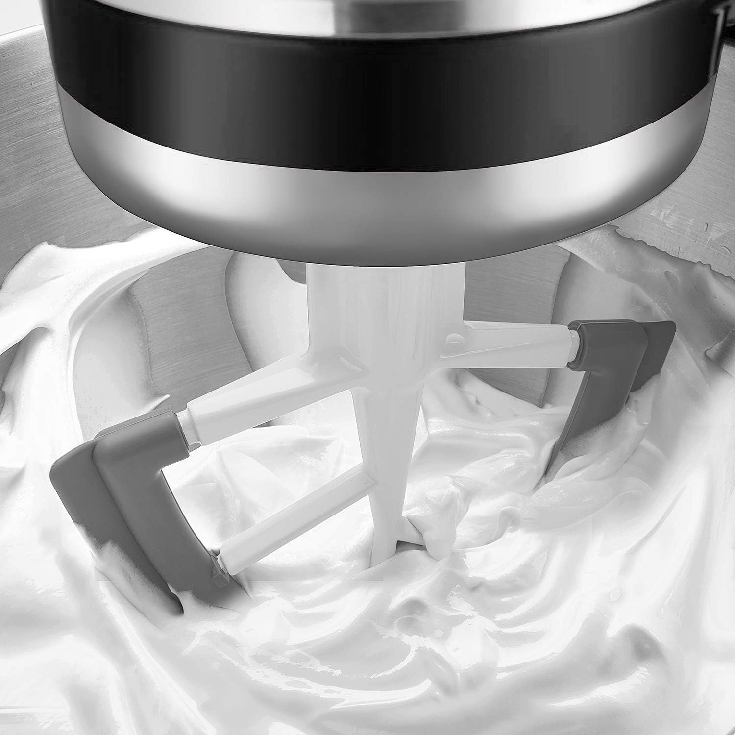 Flex Edge Beater for KitchenAid,Mixer Attachement Compatible With KitchenAid,Mixer Accessory,Fits Tilt-Head Stand Mixer Bowls For 4.5-5 Quart Bowls,Beater With Silicone Edges,Grey - Image 7
