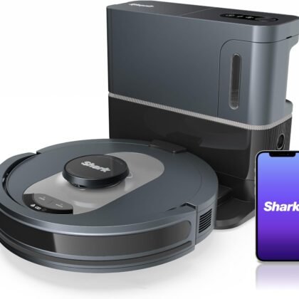 Shark UR2500SR AI Ultra Robot Vacuum with Self-Empty Base, Bagless, 30-Day Capacity, LIDAR Navigation, Compatible with Alexa, WiFi Connected, Black