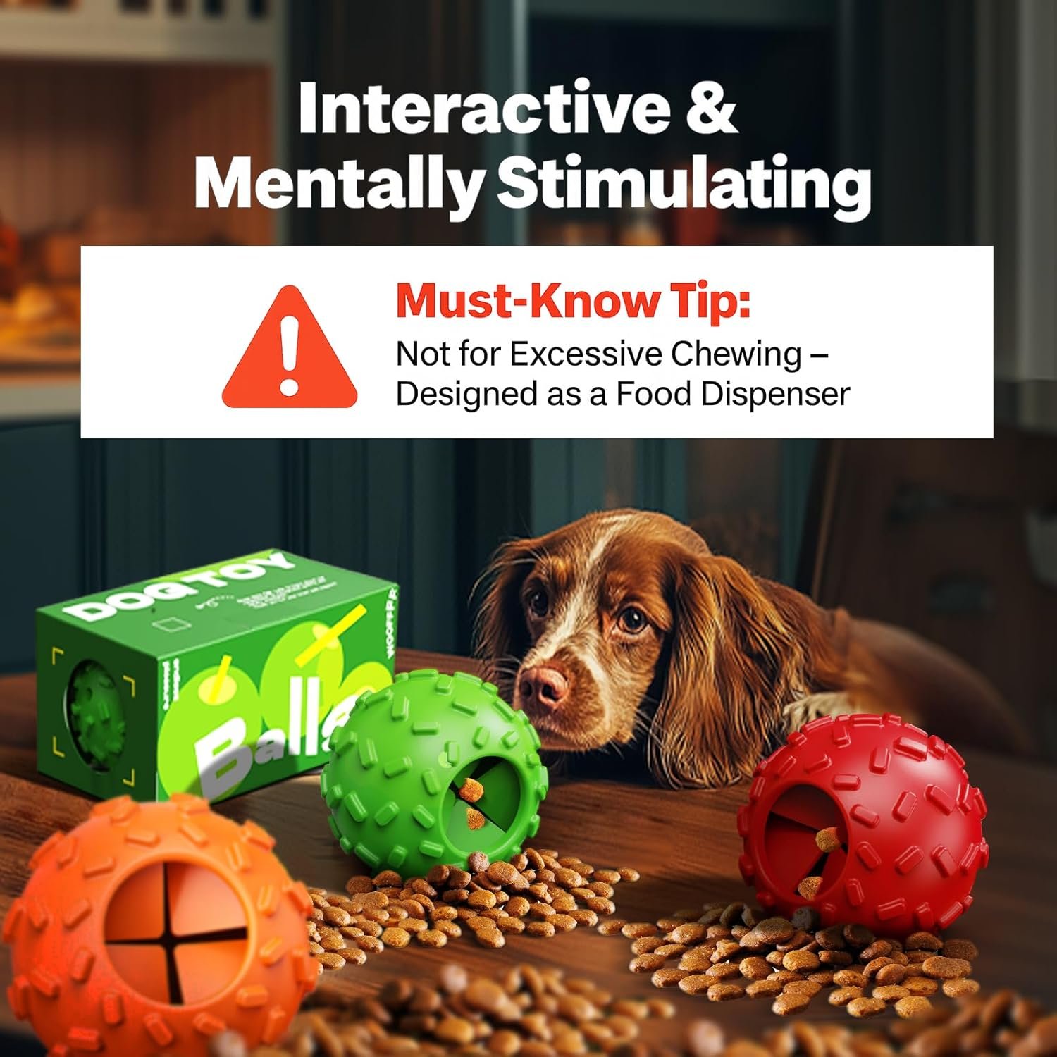 Treat Dispensing Dog Toys - Interactive Cognitive Dog Treat Toy,Puzzle Ball for Puppies & Small Dogs,Promotes Slow Eating, Reduces Stress,Perfect for Fetch,Chewing & Training - Image 5