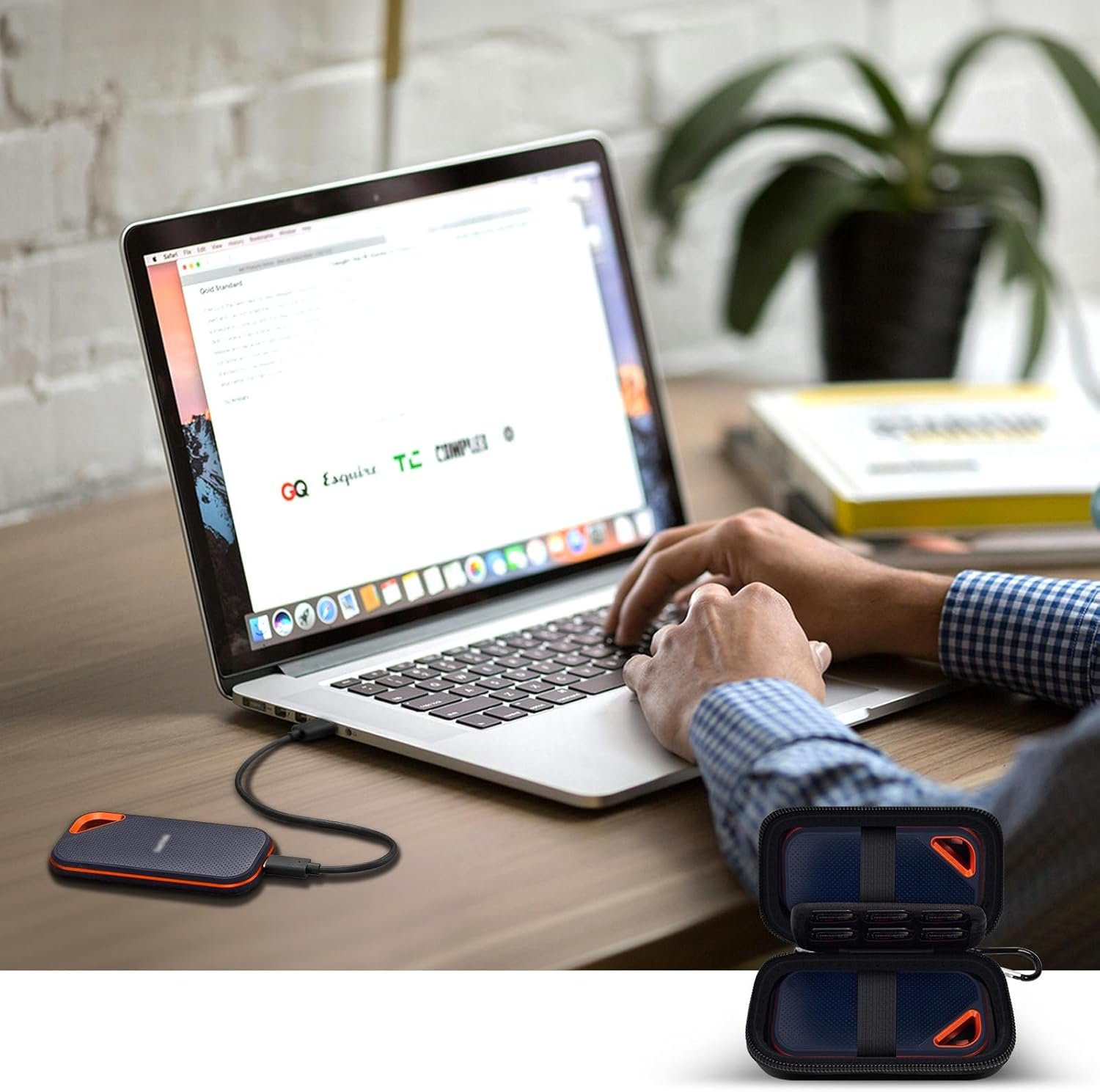 Case Compatible with SanDisk Extreme Pro/for SanDisk Portable SSD 1TB 2TB 4TB 500GB/ for Crucial X10 X9 External Solid State Drive, Travel Storage Bag for Memory Card SD Card - Black (Box Only) - Image 6