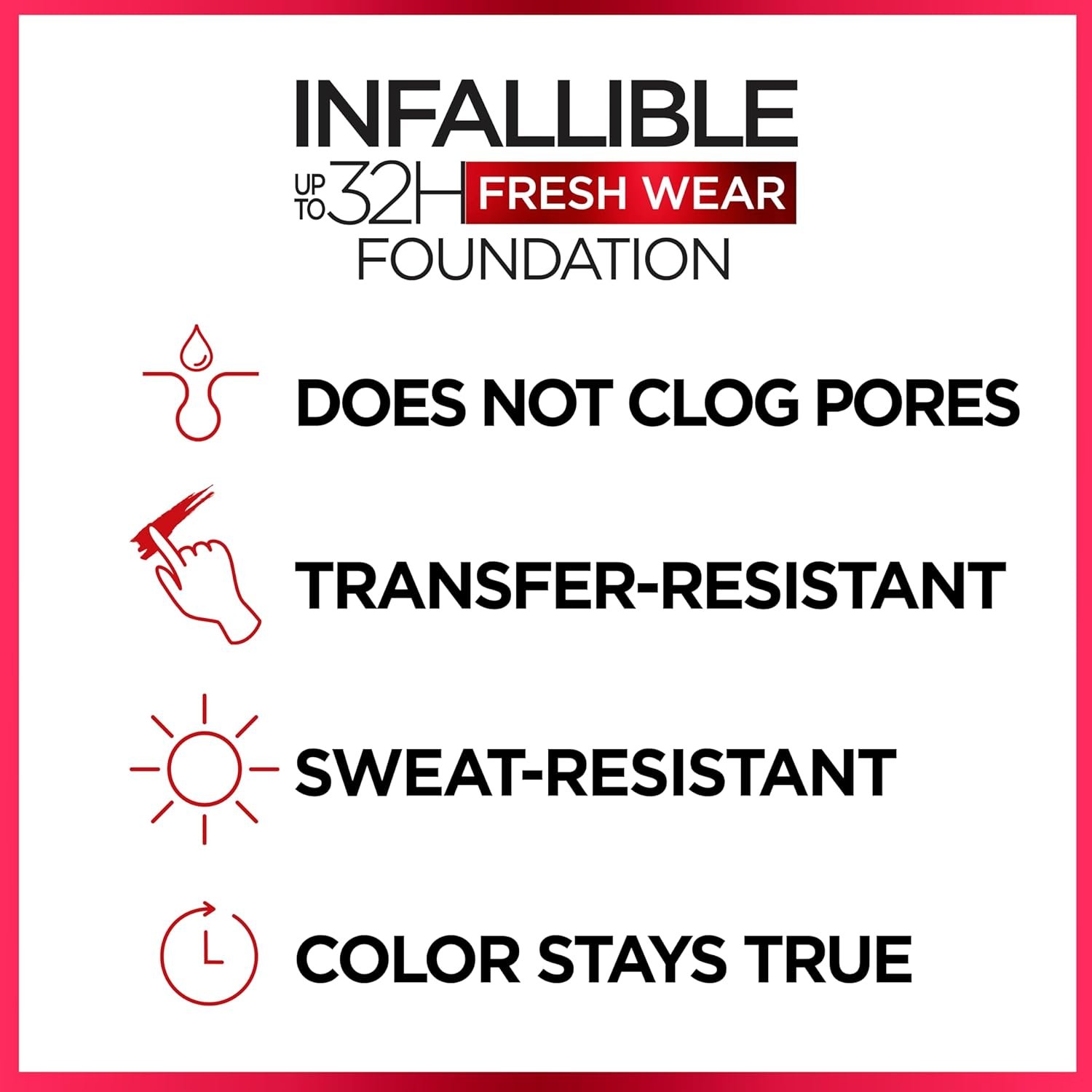 L'Oreal Paris Makeup Infallible Up to 32 Hour Fresh Wear Lightweight Foundation, 411 Beige Ivory, 1 Fl Oz, Packaging May Vary - Image 5