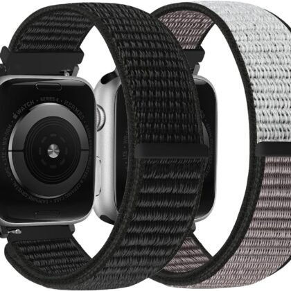 Nylon Sport Loop Band Compatible with Apple Watch Band 38mm 40mm 41mm 42mm 44mm 45mm 46mm 49mm Women Men, Soft Breathable Strap for iWatch Series 11 10 9 8 7 6 5 4 3 2 1 SE Ultra 3/2/1
