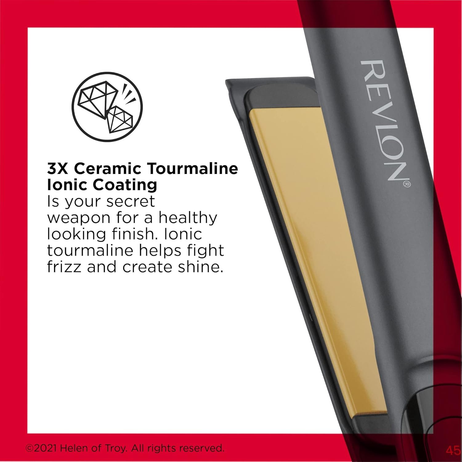 Revlon Smooth Brilliance Ceramic Hair Flat Iron | Smooth Glide and Ultra-Sleek Sylas, (1 in) & One Step Volumizer Plus 2.0 Hair Dryer and Hot Air Brush | Dry and Style (Black) - Image 3