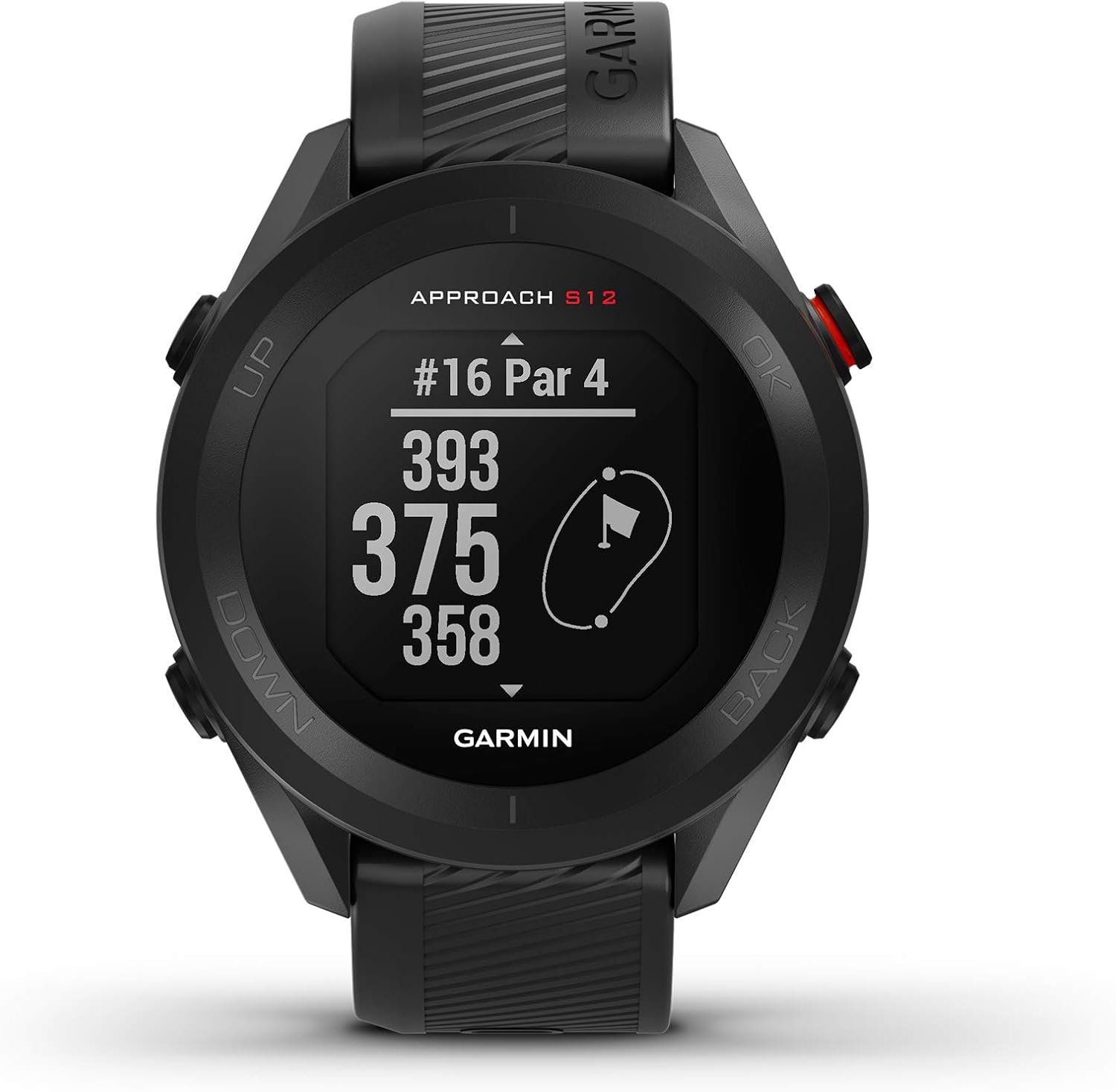 Garmin Approach S12, Easy-to-Use GPS Golf Watch, 42k+ Preloaded Courses, Black, 010-02472-00 - Image 2