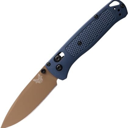 Benchmade - Bugout Outdoor EDC Folding Knife, Slim, Lightweight, Plain Edge, Drop-Point Blade, CPM-S30V Stainless Steel (58-60HRC), Grivory Handle (535FE-05)
