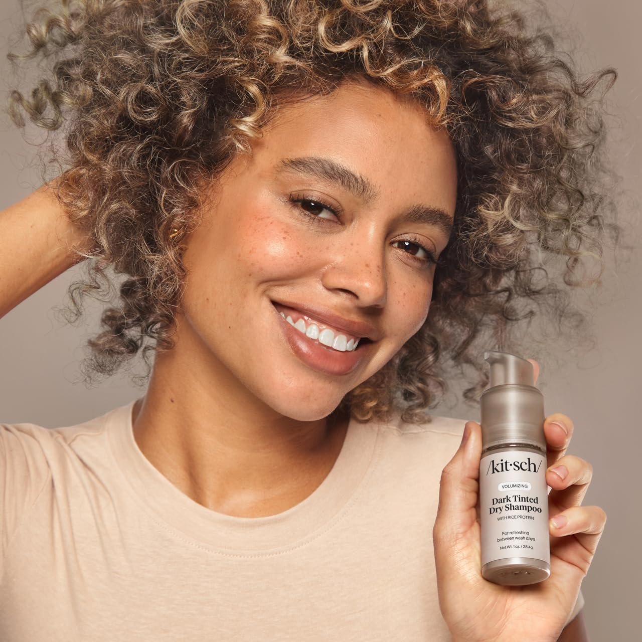 Kitsch Volumizing Rice Protein Dry Shampoo Powder - Dry Shampoo for Women & Men, Dark Hair, No White Cast, Absorbs Oil, Non-Greasy, Fragrance Free, Travel Size | Ideal Gifts for Women- Dark Tinted 1oz - Image 8