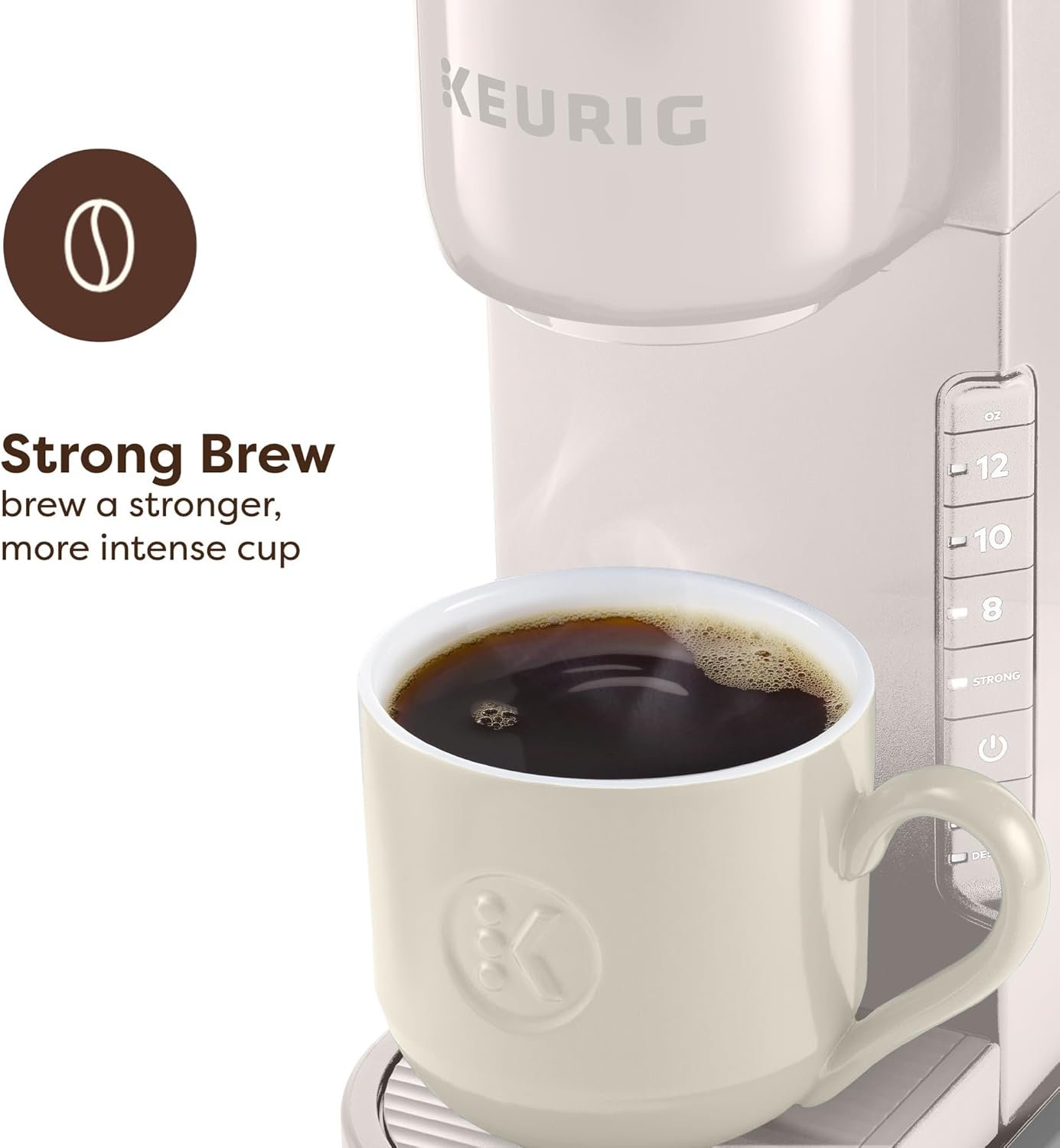 Keurig K-Express Single Serve Coffee Maker – Strong Brew Option, 42oz Reservoir, Sleek Design for Holiday Hosting & Gifting, Warm Stone - Image 2