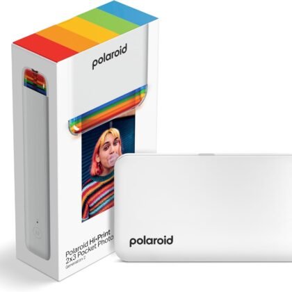 Polaroid Hi-Print - 2nd Generation Bluetooth Connected 2x3 Pocket Photo Dye-Sub Printer - White Printer Only (9128)