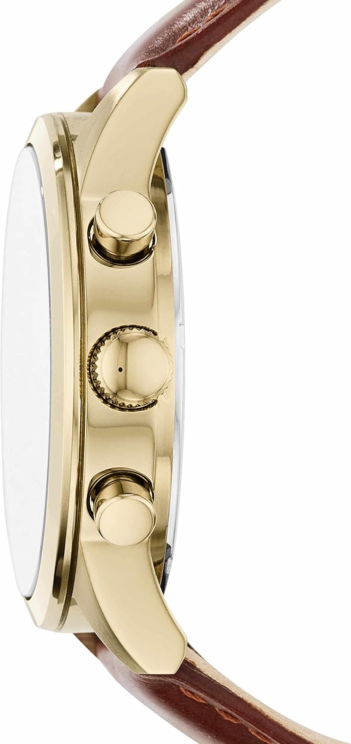 Flynn Chronograph Brown Leather Watch - Image 2