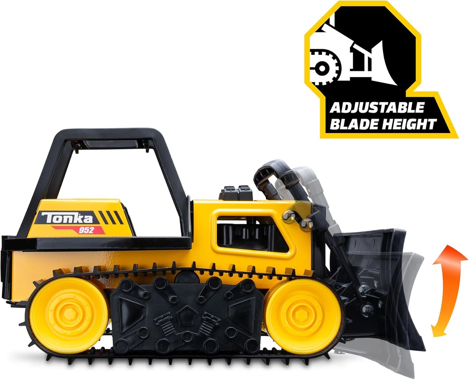 Tonka Steel Classics Bulldozer - Made with Steel & Sturdy Plastic, Yellow Toy Construction Truck, Boys and Girls, Kids, Toddlers, Ages 3+ - Image 4