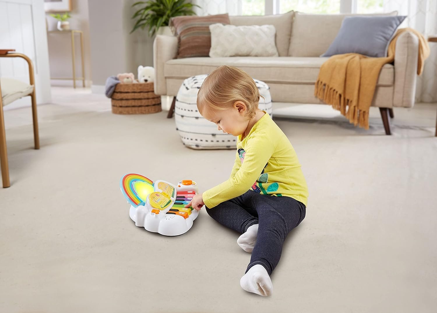 LeapFrog Learn & Groove Rainbow Lights Piano with Sounds, Colours and Numbers, English and French Learning Games, Educational Toys Ages 6, 7, 8, 9 Months +,Multicolor,28.0 x 35.1 x 11.8 cm - Image 5