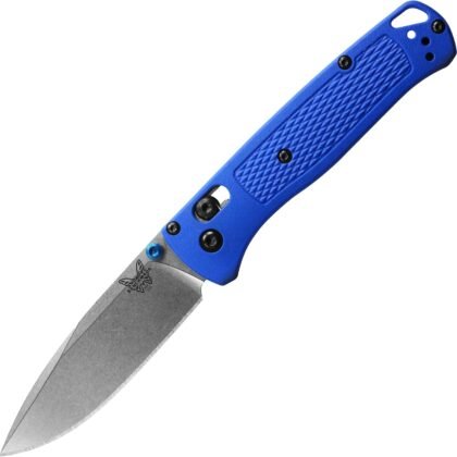 Benchmade - Bugout Outdoor EDC Folding Knife, Slim, Lightweight, Plain Edge, Drop-Point Blade, CPM-S30V Stainless Steel (58-60HRC), Grivory Handle (535)