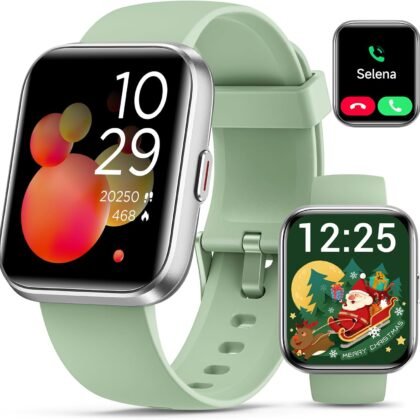 Smart Watches for Women/Men, Smart Watch for Android Phones & iPhone, Fitness Watches for Women with Alexa, Call & Notification Alerts, Tracks Heart Rate/Sleep Smartwatches (Green, 1.8 inches)
