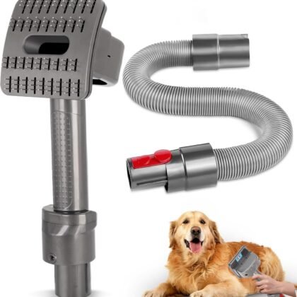 Groom Tool for Dyson Pet dog Attachment Brush compatible with Dyson V7 V8 V10 V11 V15 Vacuum Cleaners,with Trigger Lock & Extended Vacuum Hose