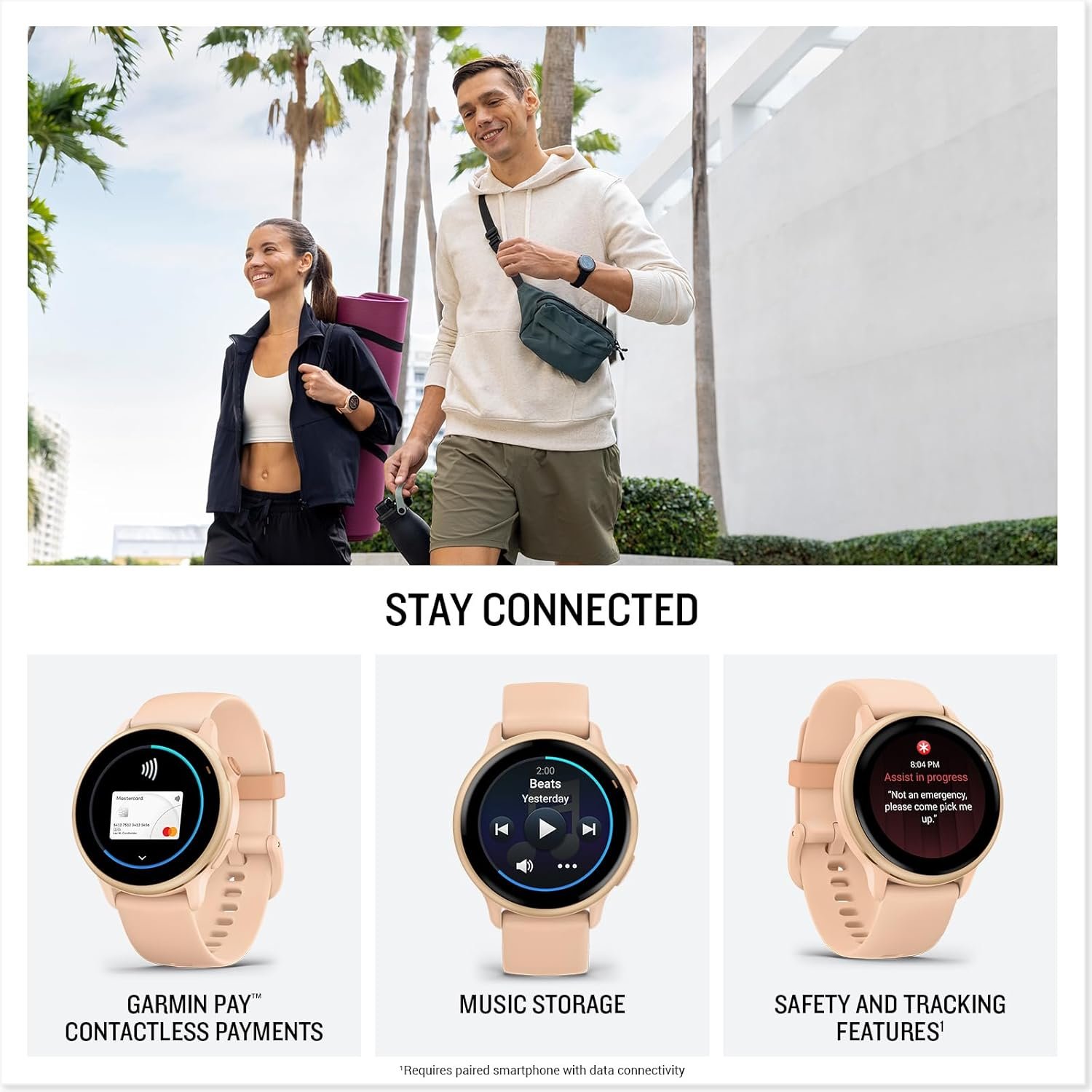 Garmin vívoactive® 6, Health and Fitness GPS Smartwatch, AMOLED Display, Up to 11 Days of Battery, Metallic Pink Dawn with Pink Dawn Band - Image 5