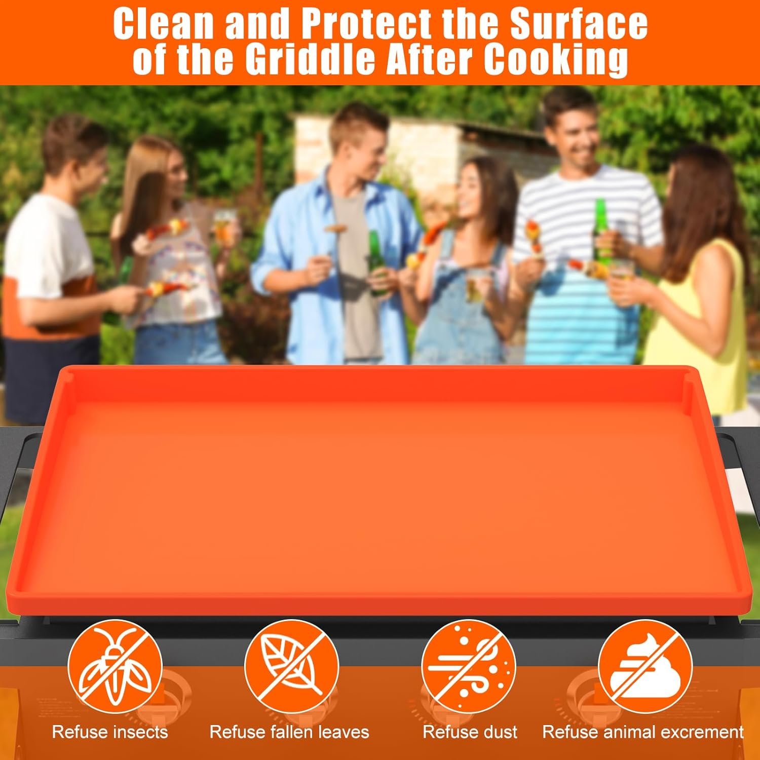 Silicone Griddle Mat Cover for Blackstone - 36 Inch True All-Encompassing Coverage Heavy Duty Food Grade Grill Buddy Mat, All Season Cooking Surface Protective Cover - Image 2