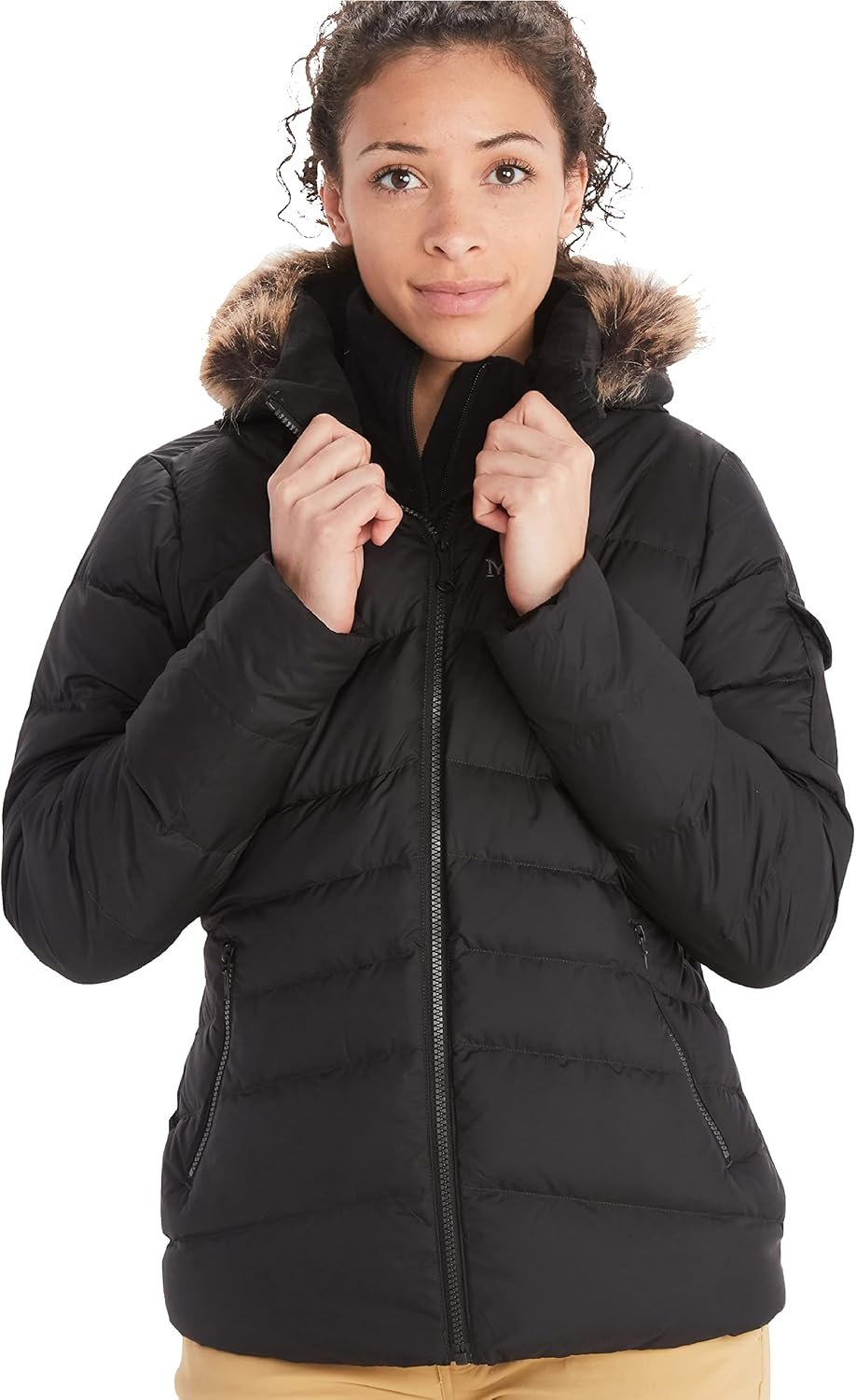 MARMOT Women's Ithaca Jacket - 700-Fill Down-Insulated, Water-Resistant Coat with Zip-Off Hood and Removable Fur Ruff