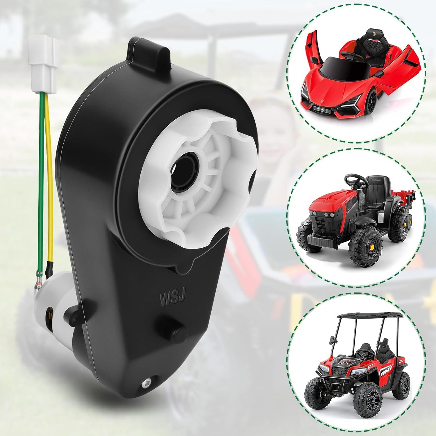 2Pcs 12V Electric Motor Gearbox Powered for Kids Ride On Toys Car,550 12V 40000RPM Powered Wheels Motor Gearbox High Speed Engine RS550 Drive Engine Trax Upgrade Replacement Parts - Image 7