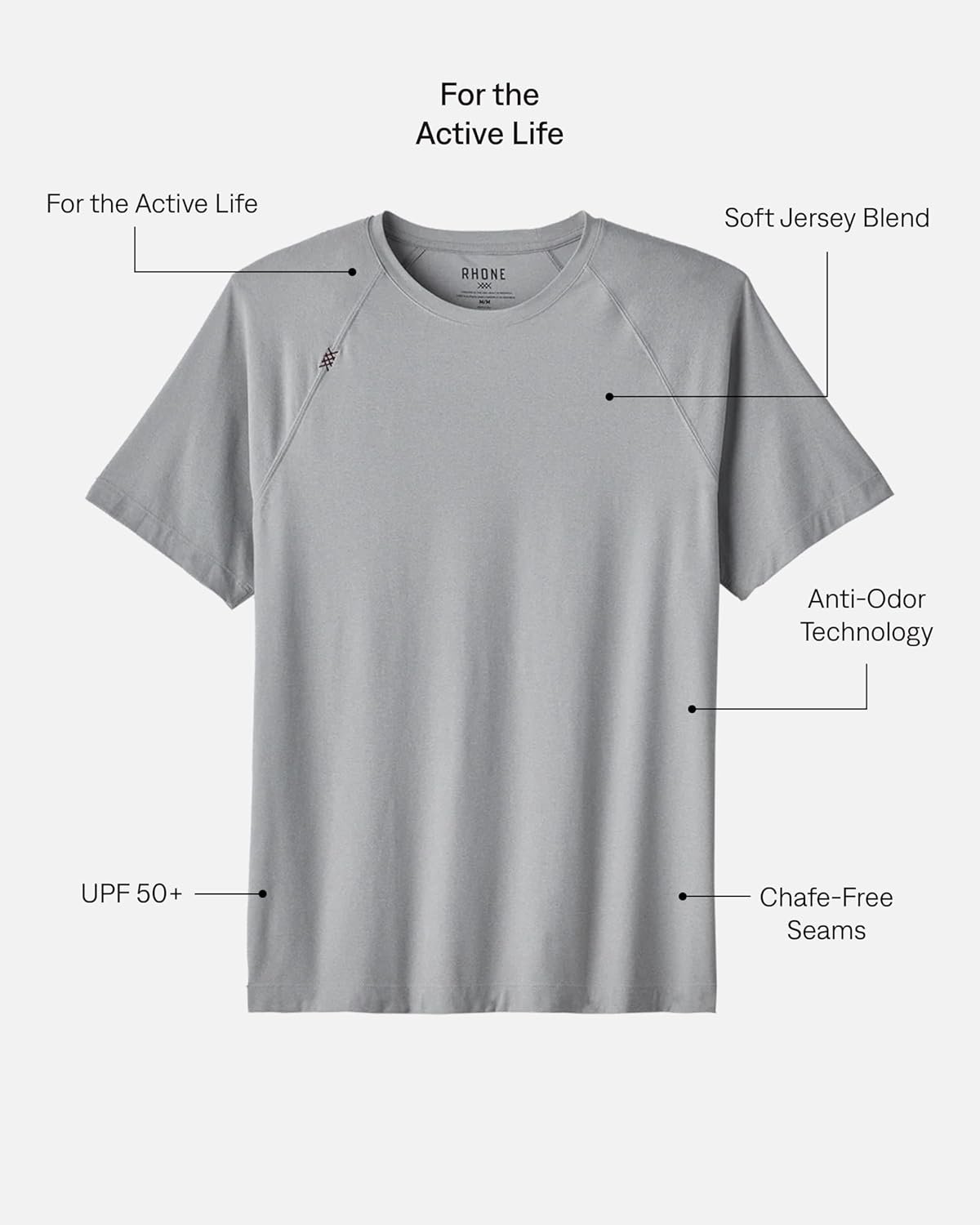 Rhone Reign Mens Workout Shirts, Anti-Odor, Quick Dry Mens Gym Shirts, Workout Shirts for Men - Image 2