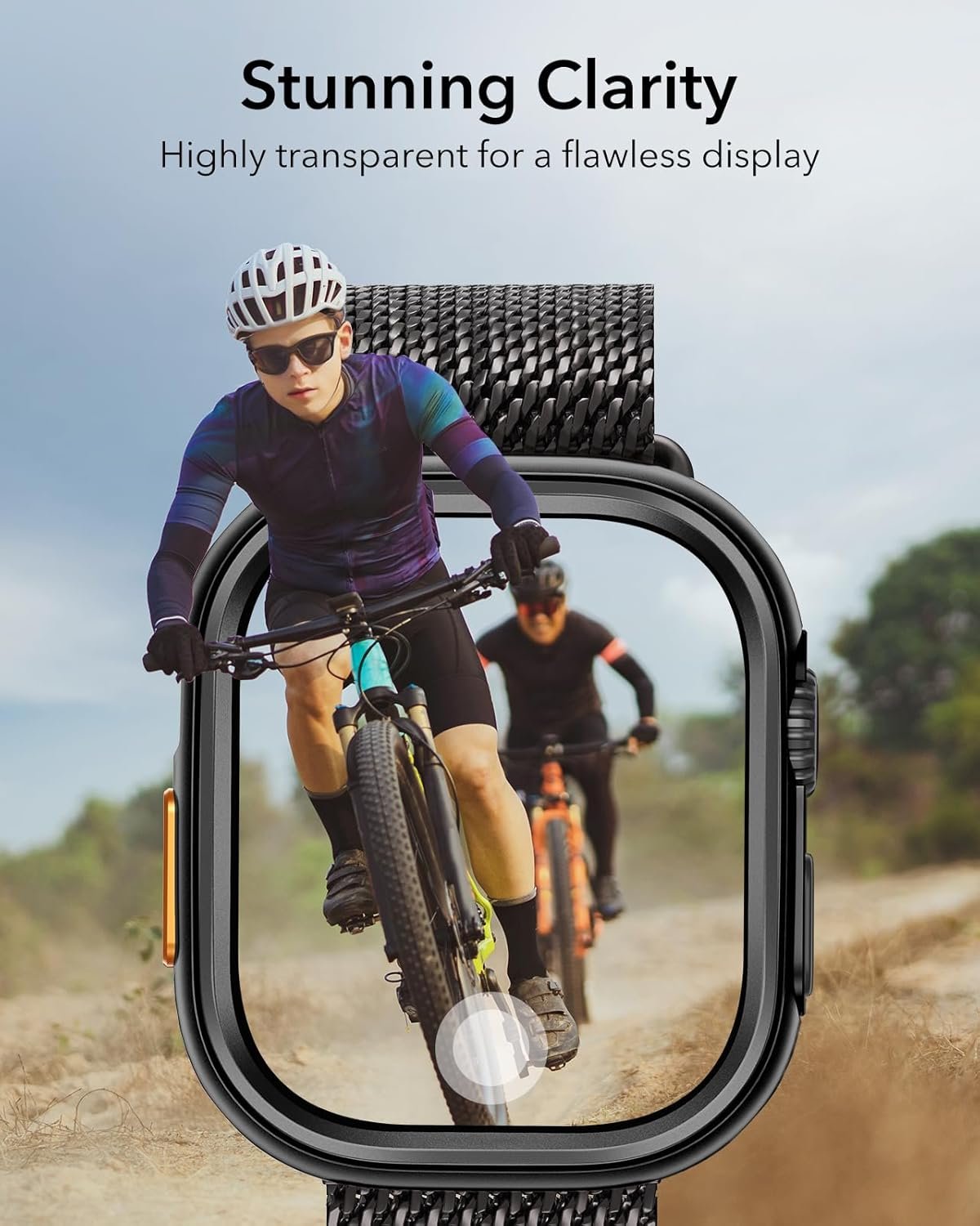 ESR for Apple Watch Ultra 3 /Ultra 2 /Ultra Case with Screen Protector 49mm (2025) Military Grade Protection, Aluminum Alloy Case with 2 Pack Armorite Glass Protector Set, Stay Original, Black - Image 8