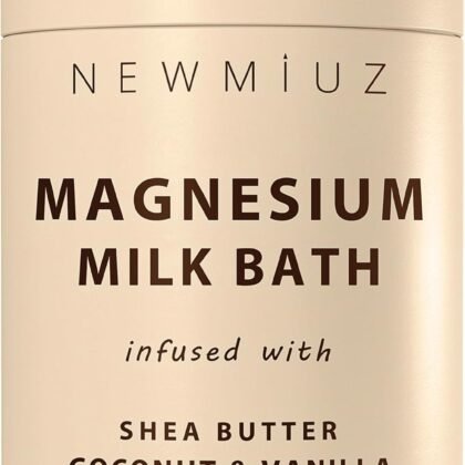 Creamy Magnesium Milk Bath Soak Powder Moisturize Soften Skin Coconut Vanilla Shea Butter Luxury Spa Bath Salt Relaxation Selfcare Gifts for Women