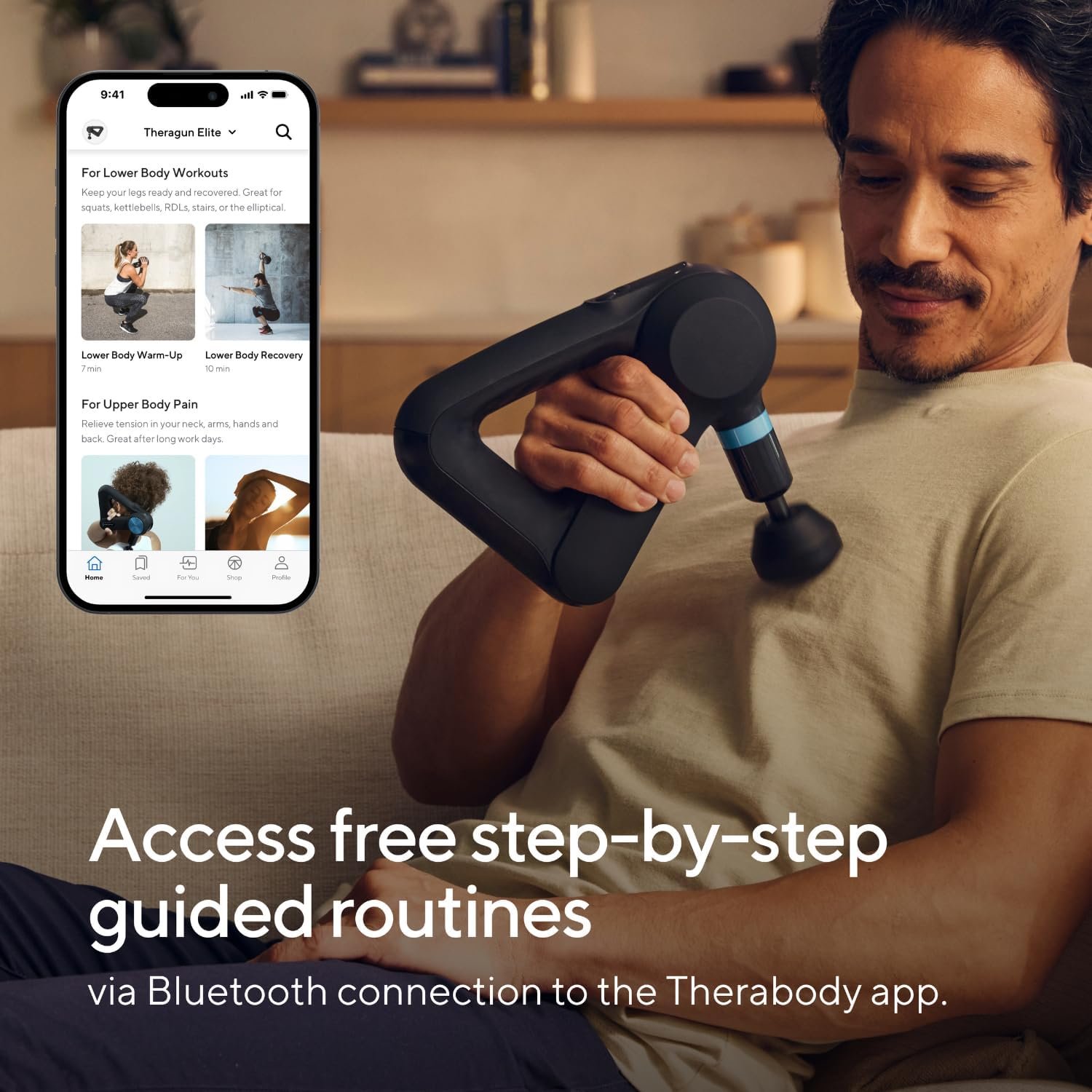 TheraGun Therabody Elite (5th Generation) - Handheld Deep Tissue Massage Gun - Bluetooth Enabled Percussion & Personal Massager for Pain Relief in Neck, Back, Leg, Hand, Shoulder and Foot - Image 5