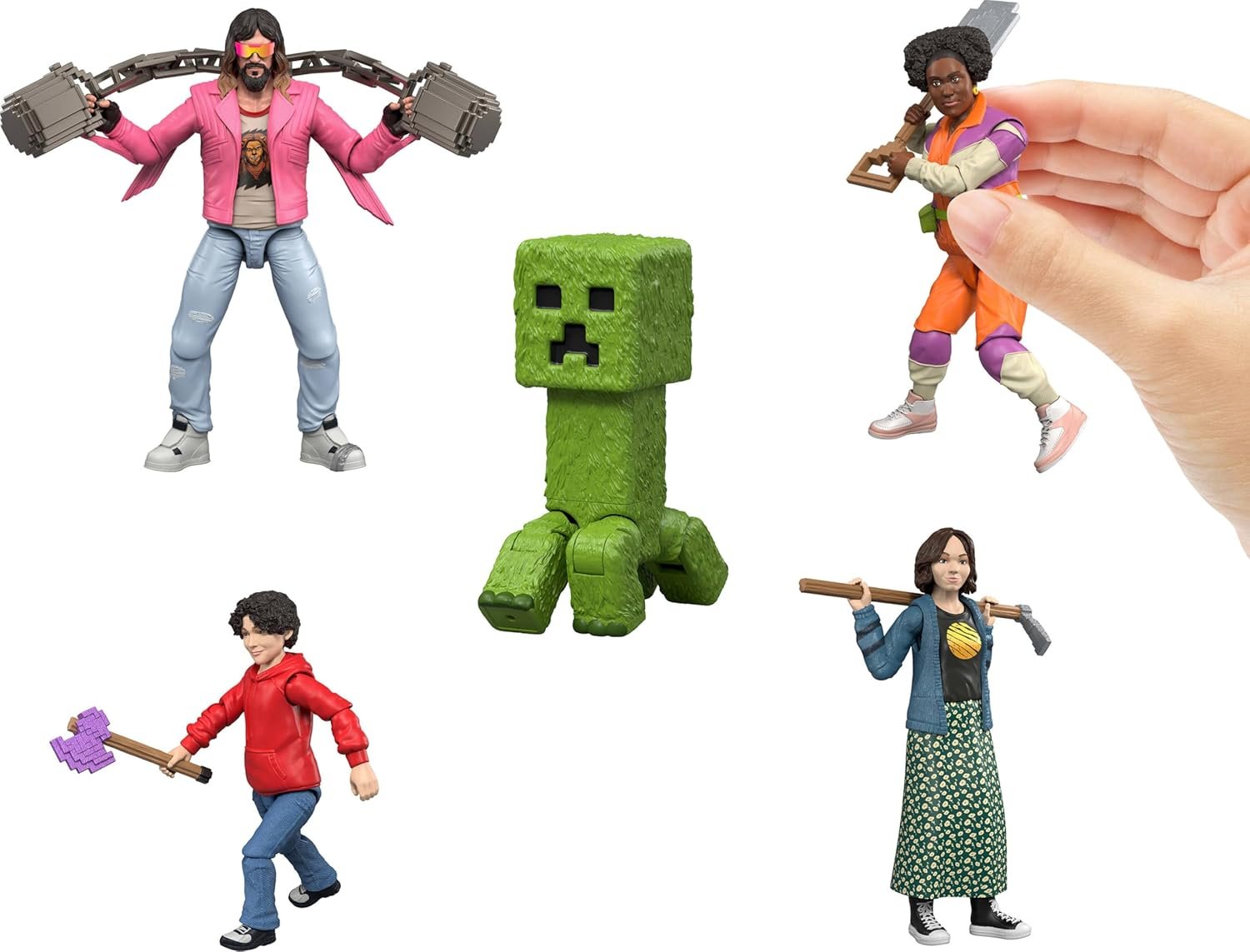 Mattel Minecraft Ultimate Movie Pack with 8 Action Figures & 8 Accessories Including 4-inch Steve & Creeper, Collectible Toy Set - Image 3