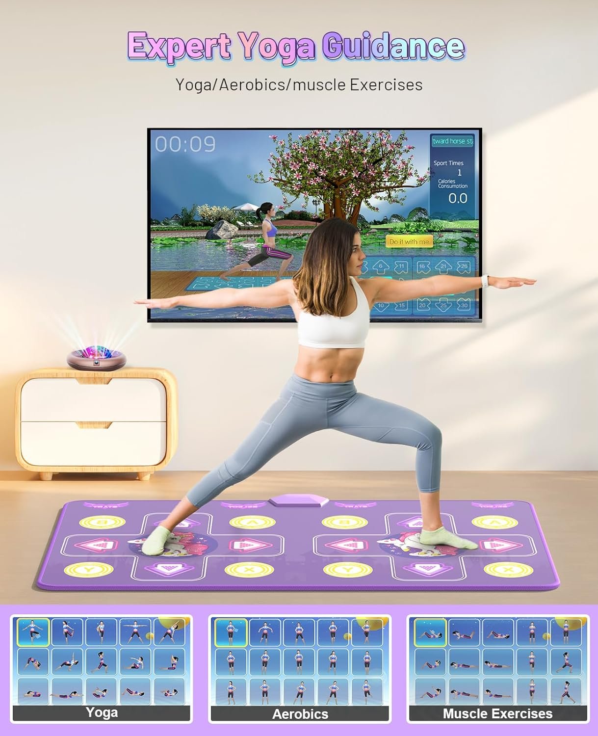 Dance Mat for Girls Boys - Wireless Dance Pad for TV with Camera, Plug and Play Double User Dance Mat Game, Danceing Mat for Family Games, Christmas and Birthday Gift Toys for Kids and Adults - Image 6