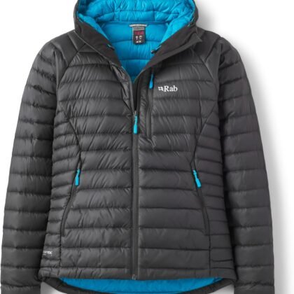 Rab Women's Microlight Alpine 700-Fill Down Hooded Puffer Jacket for Hiking & Skiing