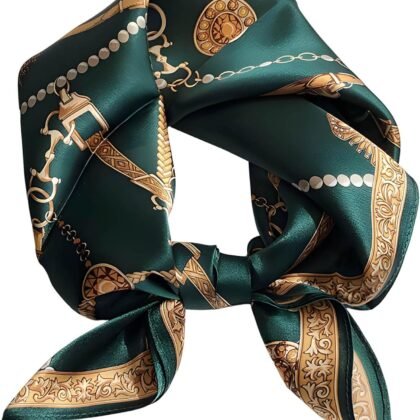 100% Mulberry Silk Scarf for Women Hair Lightweight Square Neckerchief Wrap For Head Scarves 21"