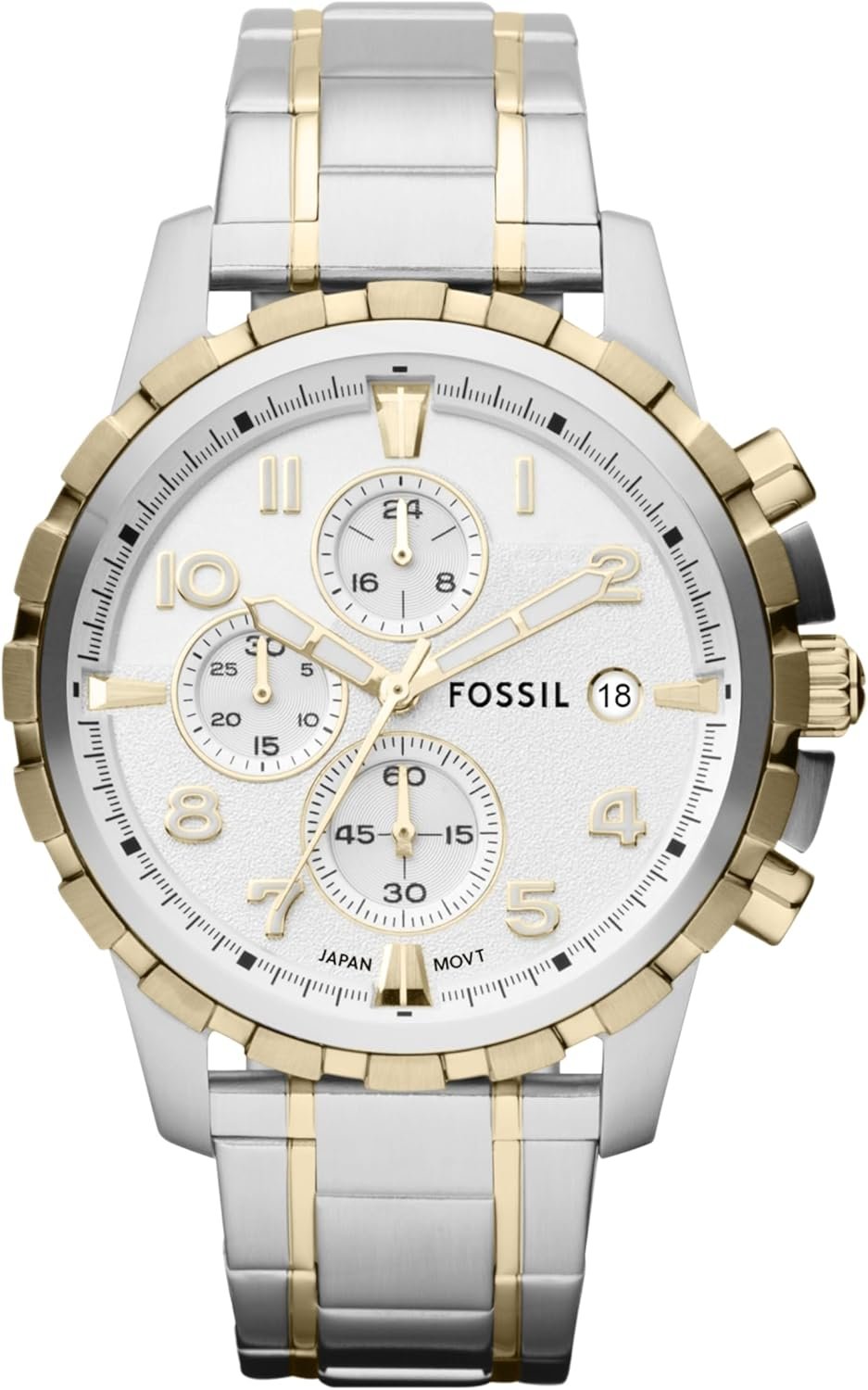 Fossil Men's Dean Quartz Stainless Steel Chronograph Watch