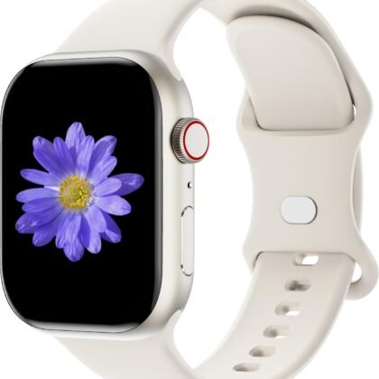 Sport Bands Compatible with Apple Watch 42mm 44mm 45mm 46mm 41mm 38mm 40mm 49mm for Women Men, Soft Silicone Strap for iWatch Wristband Series Ultra SE 11 10 9 8 7 6 5 4 3 2 1