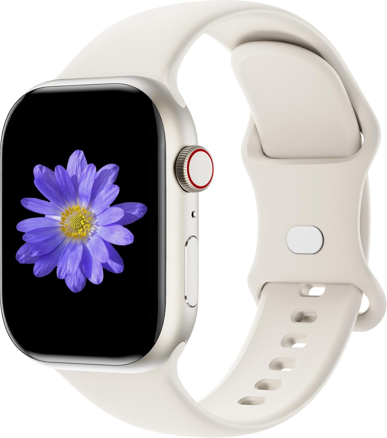 Sport Bands Compatible with Apple Watch 42mm 44mm 45mm 46mm 41mm 38mm 40mm 49mm for Women Men, Soft Silicone Strap for iWatch Wristband Series Ultra SE 11 10 9 8 7 6 5 4 3 2 1