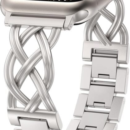 TOYOUTHS Dressy Bracelet Compatible with Apple Watch Bands 38/40/41/42/44/45/46/49mm Women, Celtic Stainless Steel Metal Fancy Nice Pretty Strap for iWatch Series 11 10 9 8 7 6 5 4 Ultra/SE 3 2 1